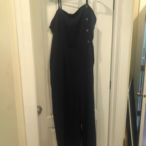 Maurices Navy Blue skinny strap jumpsuit